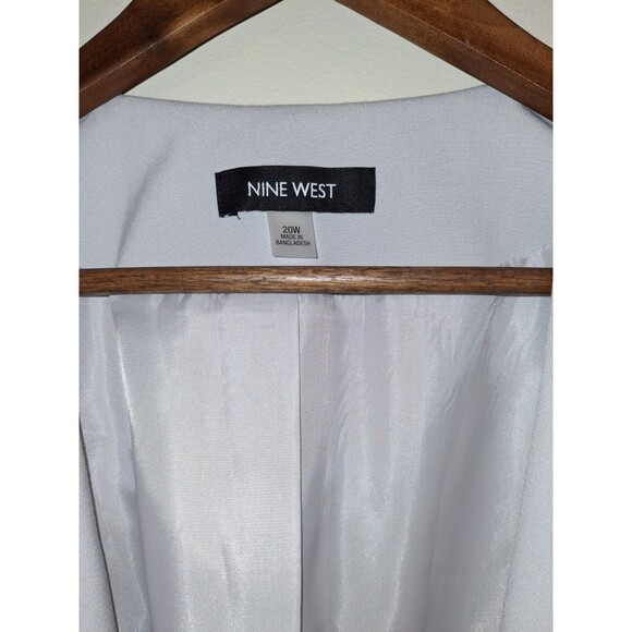 Nine West Two Tone Plus Size Open Blazer Grey And Black | Size 20W - Picture 2 of 12